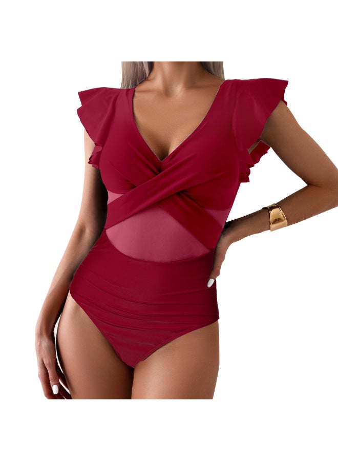 One-piece Swimsuit For Women European And American New Bikini Women's Quick-drying Sports Swimwear Manufacturer