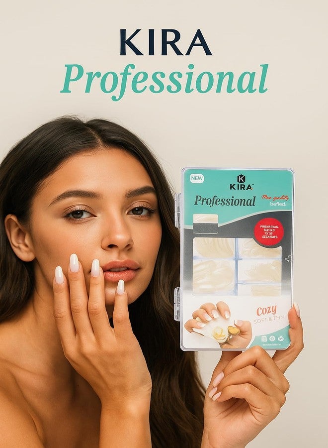 KIRA Professional Clear Nail Tips Acrylic Half Cover French Fake Nail Tips 500pcs with Box (56-19) - Image 5