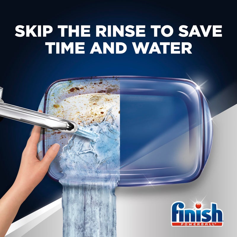 Finish فينش كوانتم باوربول، كبسولات غسالة الصحون، سائل منظف غسالة الصحون، صابون غسالة الصحون، تنظيف متقدم ولمعان، 64 حبة من أقراص غسالة الصحون - Image 4