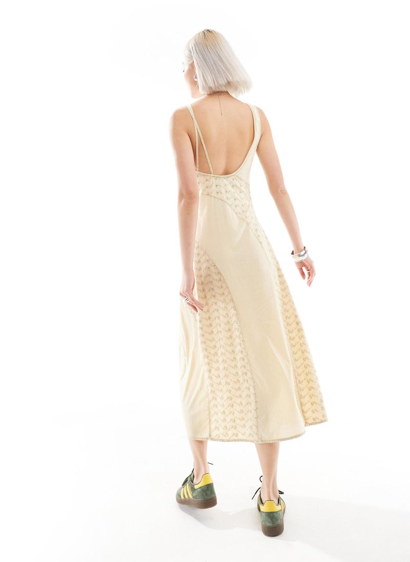 Reclaimed Vintage Reclaimed Vintage midi dress with one shoulder det  - Image 2