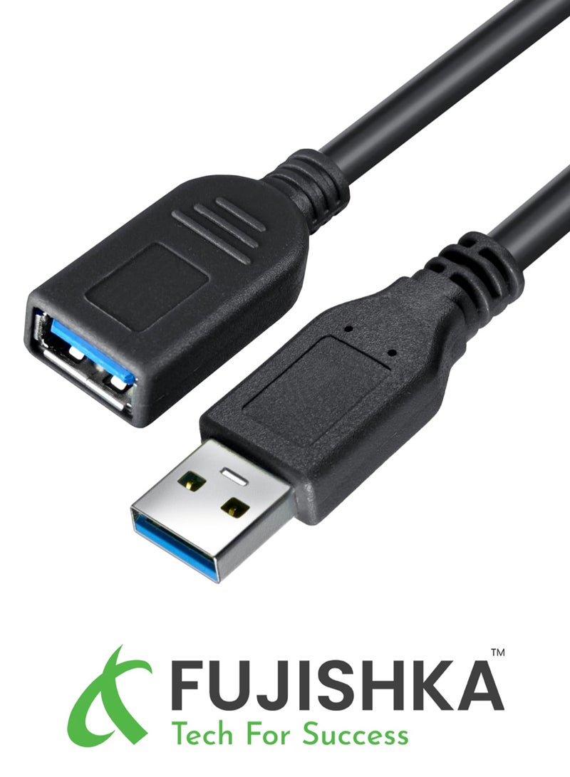 FUJISHKA USB Extension Cable Male to Female 1.5M – High-Speed Data Transfer & Charging Extension Cord - Image 2