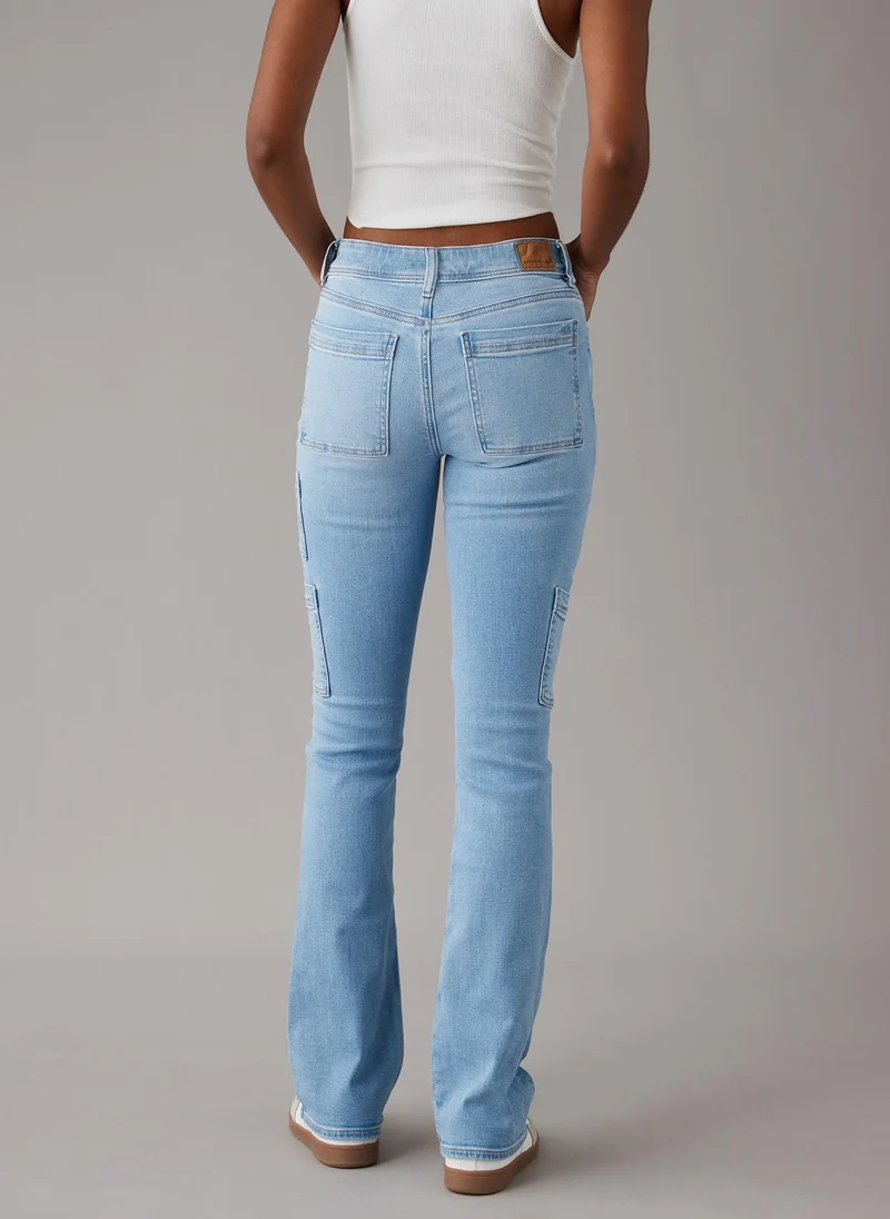 امريكان ايجل AE Stretch Low-Rise Kick Bootcut Jean
