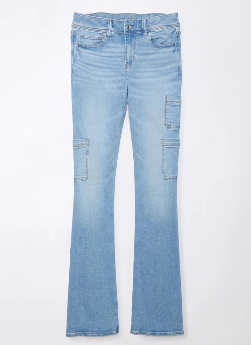 امريكان ايجل AE Stretch Low-Rise Kick Bootcut Jean