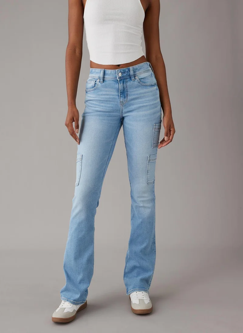 امريكان ايجل AE Stretch Low-Rise Kick Bootcut Jean