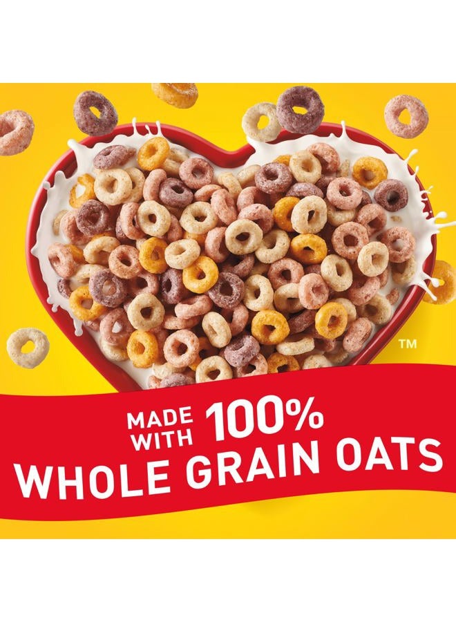 Cheerios Fruity Cheerios, Heart Healthy Gluten Free Breakfast Cereal, Made with Whole Grain Oats, Family Size, 18.4 oz - Image 3