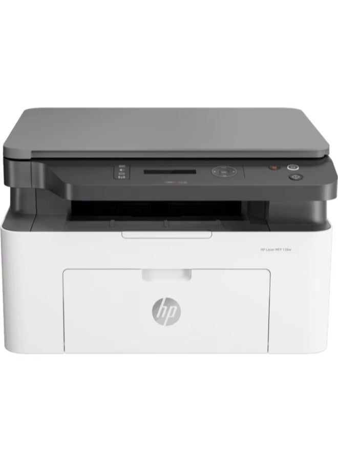 HP Laser MFP 136w Printer White,Grey - Image 1