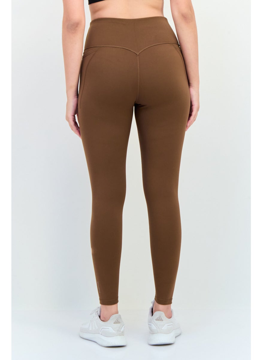 PUMA Women Sportswear Fit Training Leggings, Coffee Brown  - Image 3