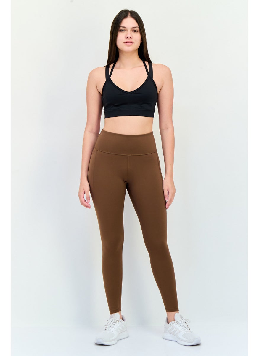 PUMA Women Sportswear Fit Training Leggings, Coffee Brown  - Image 4