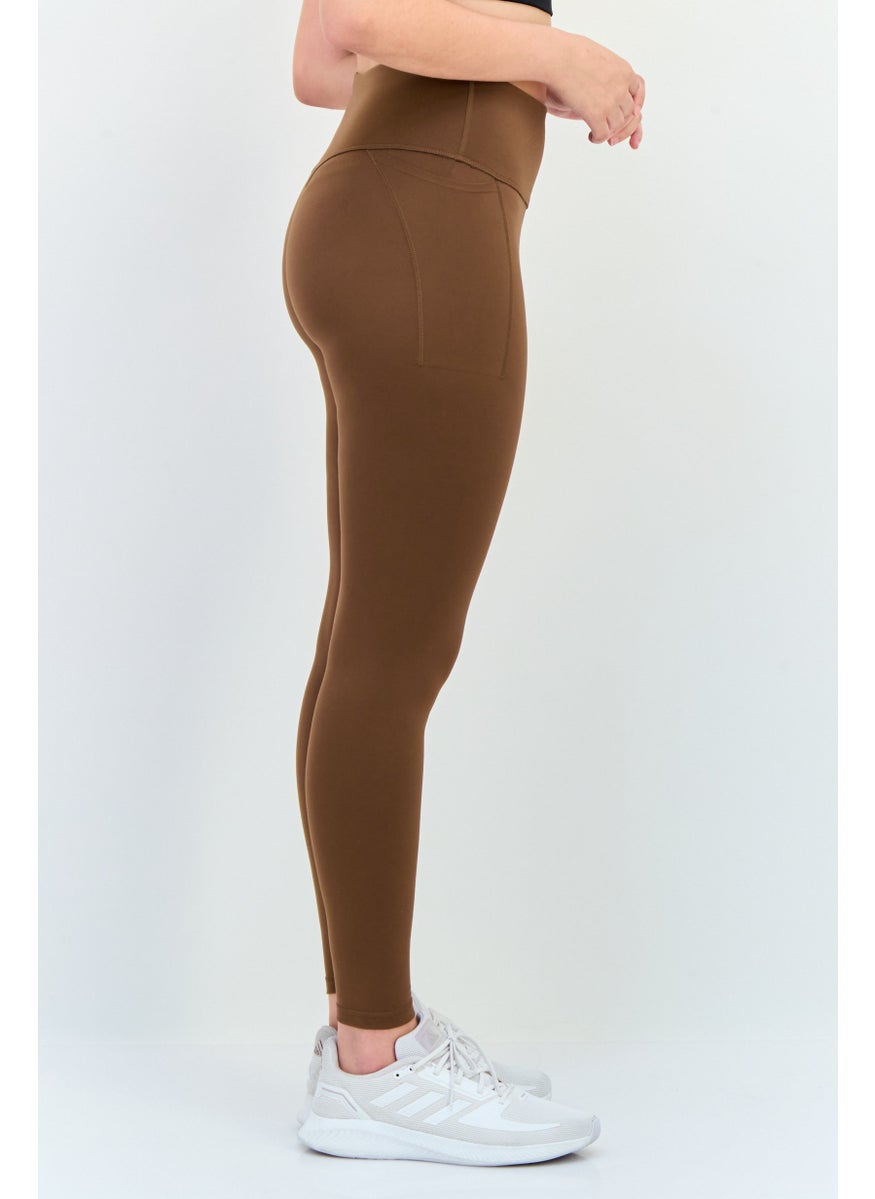 PUMA Women Sportswear Fit Training Leggings, Coffee Brown  - Image 2