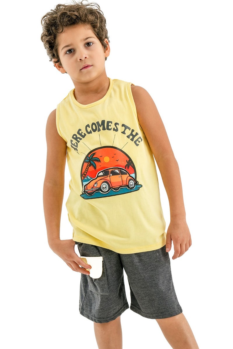 JOCKEY Boy Cars Printed Summer Shorts Set
