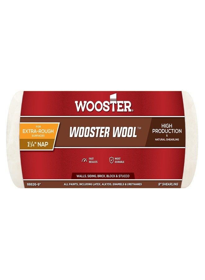Wooster RR636-9 Wool Paint Roller Cover 1-1/4" 9" - Image 1