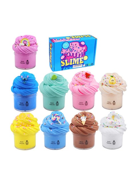 9-Piece Biscuits Puffy Slime Set 25x22x9cm