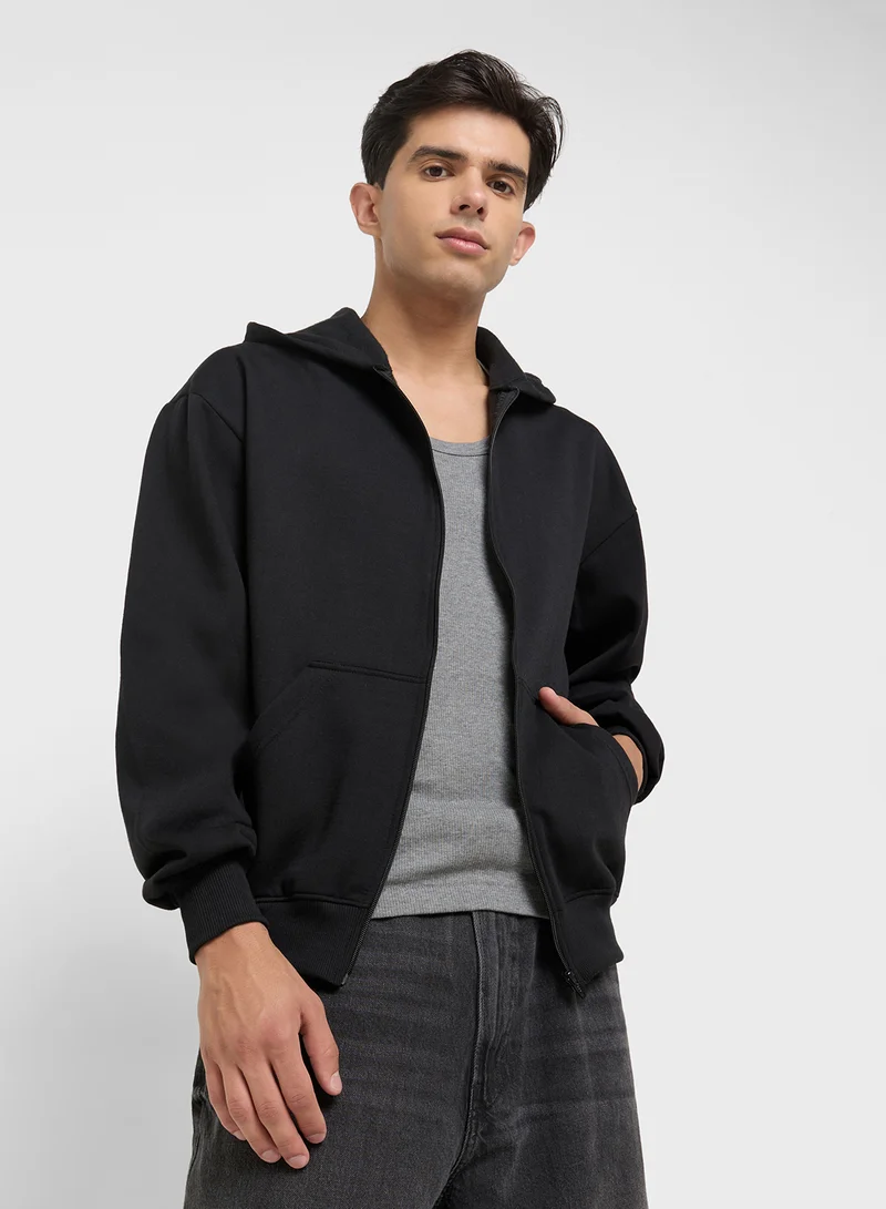 سفنتي فايف بيسيكس Oversized Zipped Hoodie