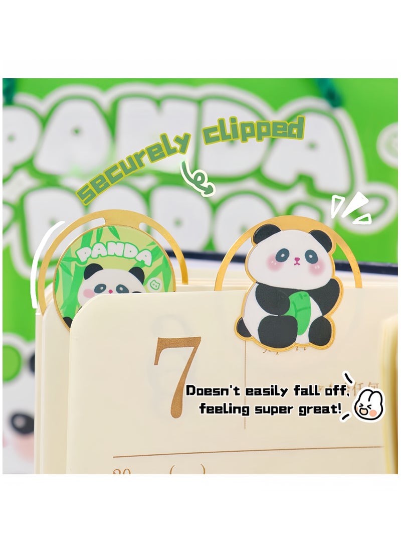 Generic - Cute DoDo Panda Creative Reading Bookmarks, Metal Hollow Bookmarks with Chinese Style, 4 pcs - Image 1