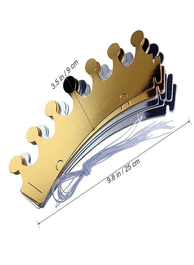 جي شلو قبعات حفلات على شكل تاج ورقي من GSHLLO، 20 قطعة، قبعات حفلات على شكل تاج الملك مع شريط مطاطي للأطفال والكبار - Image 4