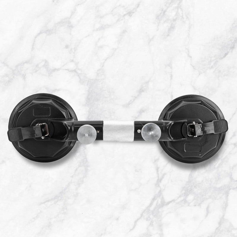 Vacuum Suction Cup Seaming Tool: Heavy Duty 360° Rotatable Double Cup, 110Kg Pulling Power, Chipfree Seam Leveling, Ergonomic ABS Handle - Durable Odorless Rubber, Fast Attachment - for Marble Counter - Image 2