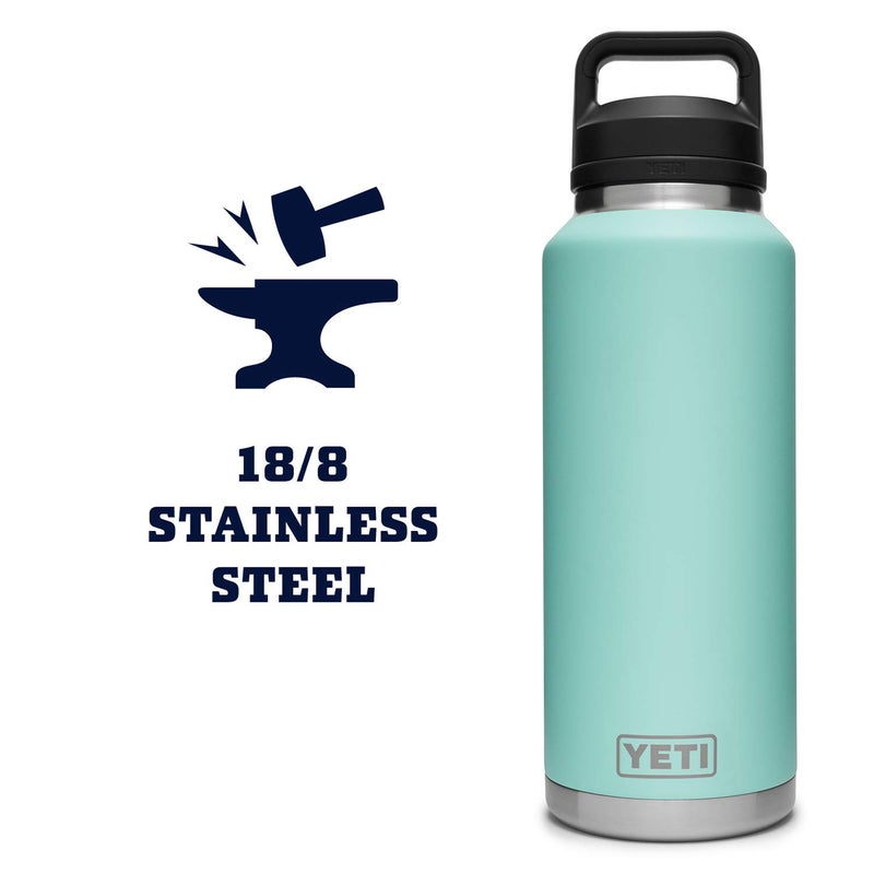 YETI Rambler 46 oz Bottle, Leakproof, Vacuum Insulated, Stainless Steel with Chug Cap, Seafoam - Image 5