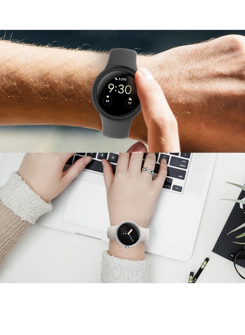 4-Pack Screen Protector Case for Google Pixel Watch, Thin Solid PC, Anti-Yellowing, Scratch-Resistant, Shockproof Bumper for Ultimate Protection - Image 2