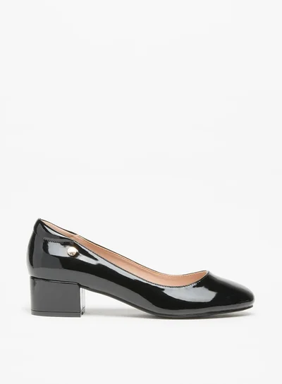 Flora Bella By Shoexpress Women's Solid Slip-On Pumps with Block Heels