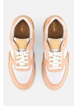 clarks Women Craftcup Court Lace Up Shoes, Pale Peach  - Image 3