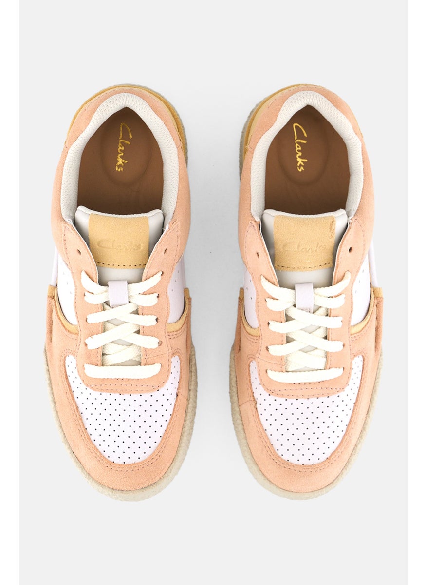 clarks Women Craftcup Court Lace Up Shoes, Pale Peach  - Image 3