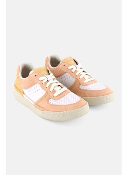 clarks Women Craftcup Court Lace Up Shoes, Pale Peach  - Image 1