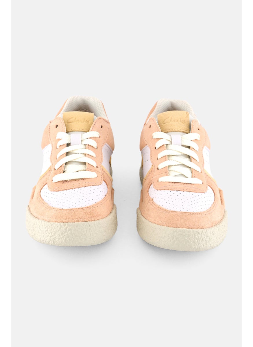 clarks Women Craftcup Court Lace Up Shoes, Pale Peach  - Image 4