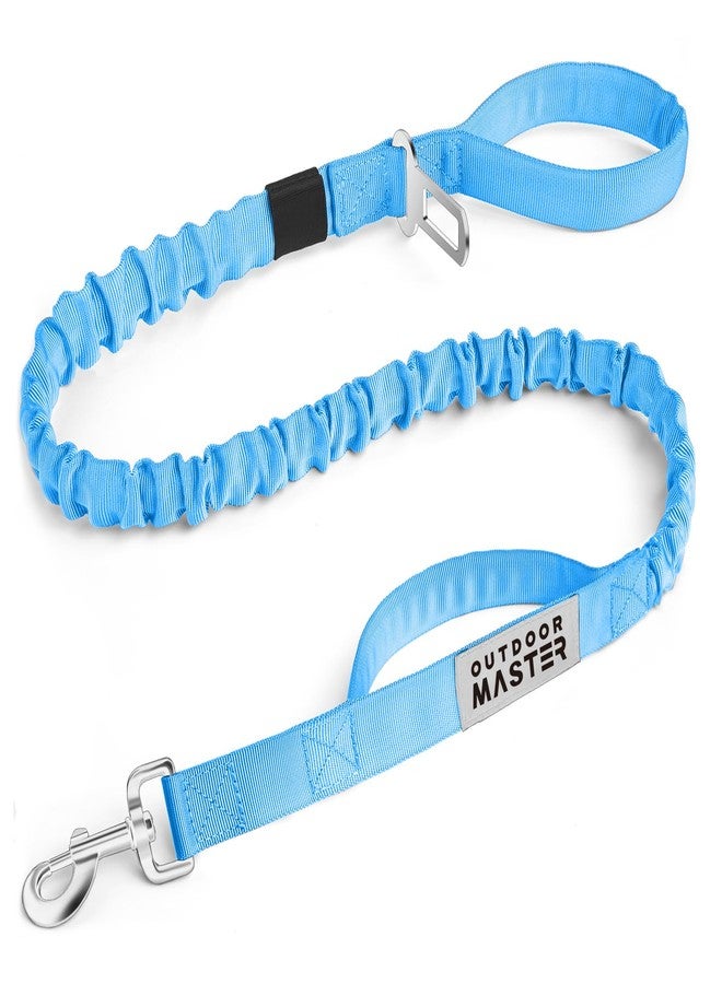 OutdoorMaster Bungee Dog Leash, Heavy Duty Dog Leash with Shock Absorption, 2 Padded Handles Training Leash, Improved Dog Safety and Comfort - Blue Upgraded, 4FT - Image 1