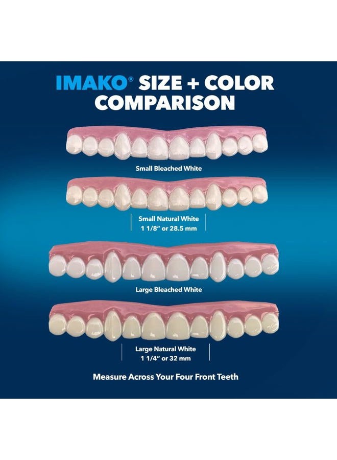 Imako Premium Cosmetic Teeth - 1 Pack - Large, Bleached White - Upper Veneers - Custom Fit at Home, DIY Smile Makeover, Made in USA - Image 2