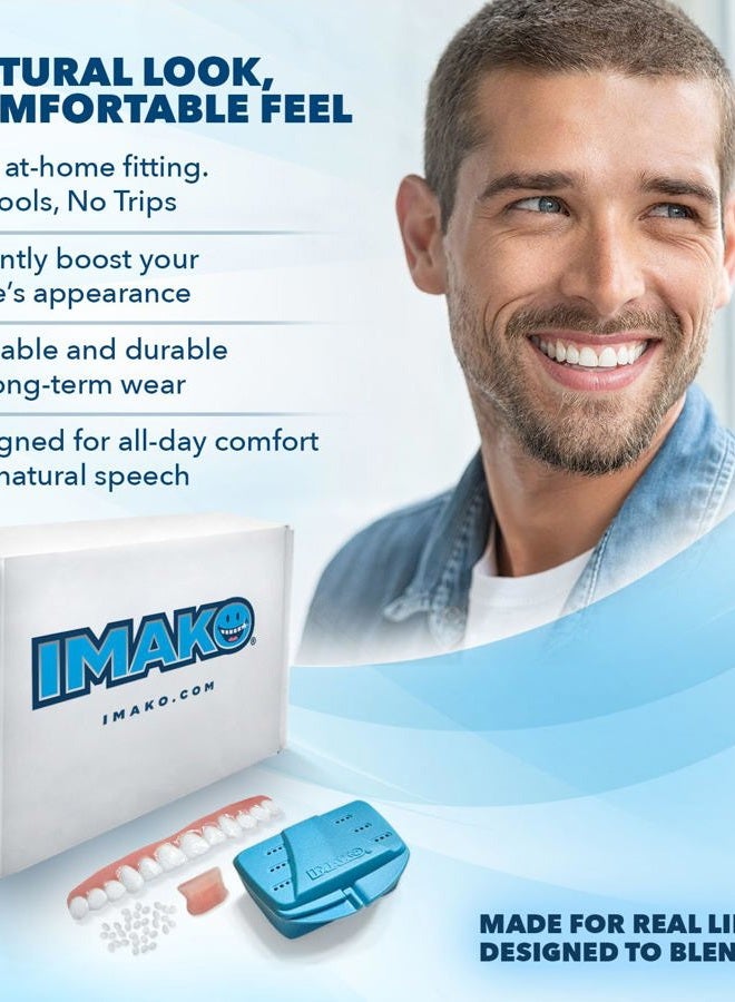 Imako Premium Cosmetic Teeth - 1 Pack - Large, Bleached White - Upper Veneers - Custom Fit at Home, DIY Smile Makeover, Made in USA - Image 4
