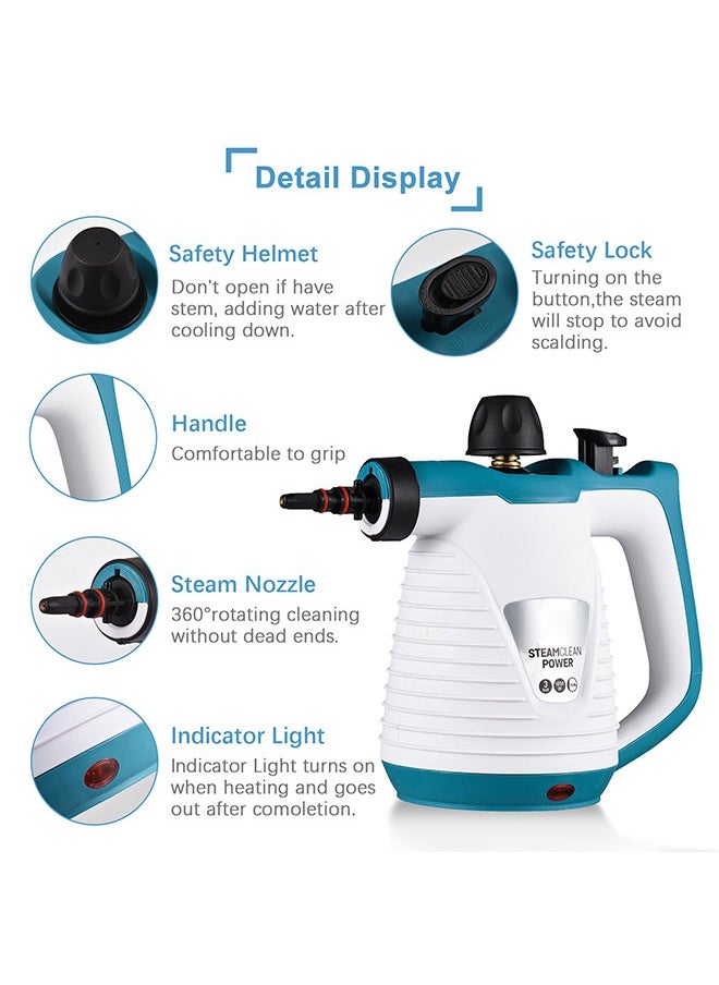 Joshberg Handheld Steam Cleaner, Pressurized Steam Cleaner, Fast Heating Time with Safety Lock and 9 Accessory, Chemical Free All Natural Multi-Purpose Steam Cleaner for Home, Upholstery, Car, Floor and Tile  - Image 5