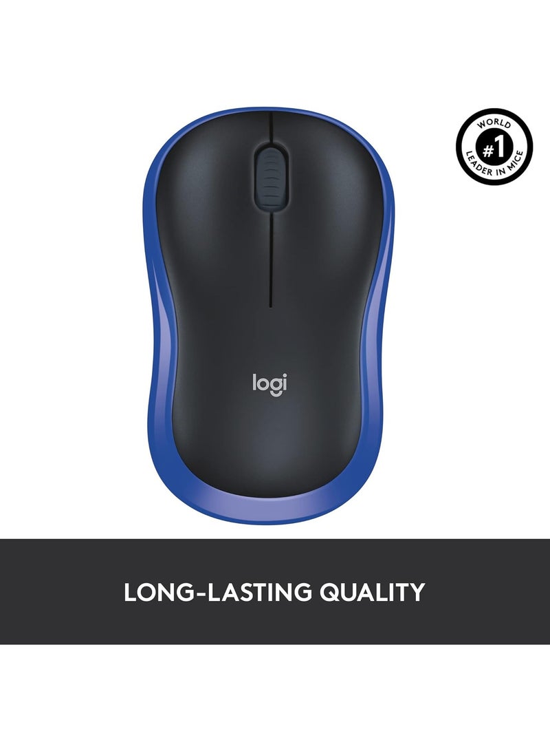 Logitech M185 Wireless Mouse Blue - Image 4