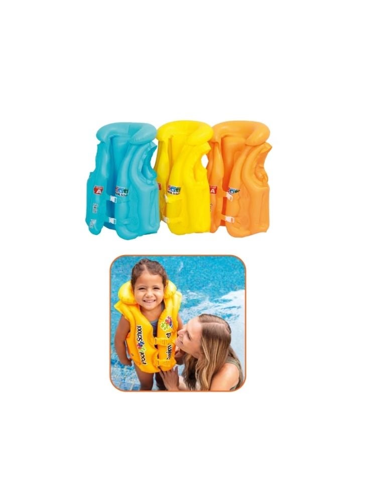 INTEX Inflatable Swim Vest for Kids – Step A Safety Float Jacket (Orange) - Image 3