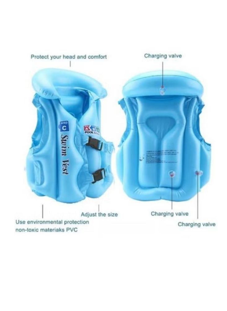 INTEX Inflatable Swim Vest for Kids – Step A Safety Float Jacket (Orange) - Image 5