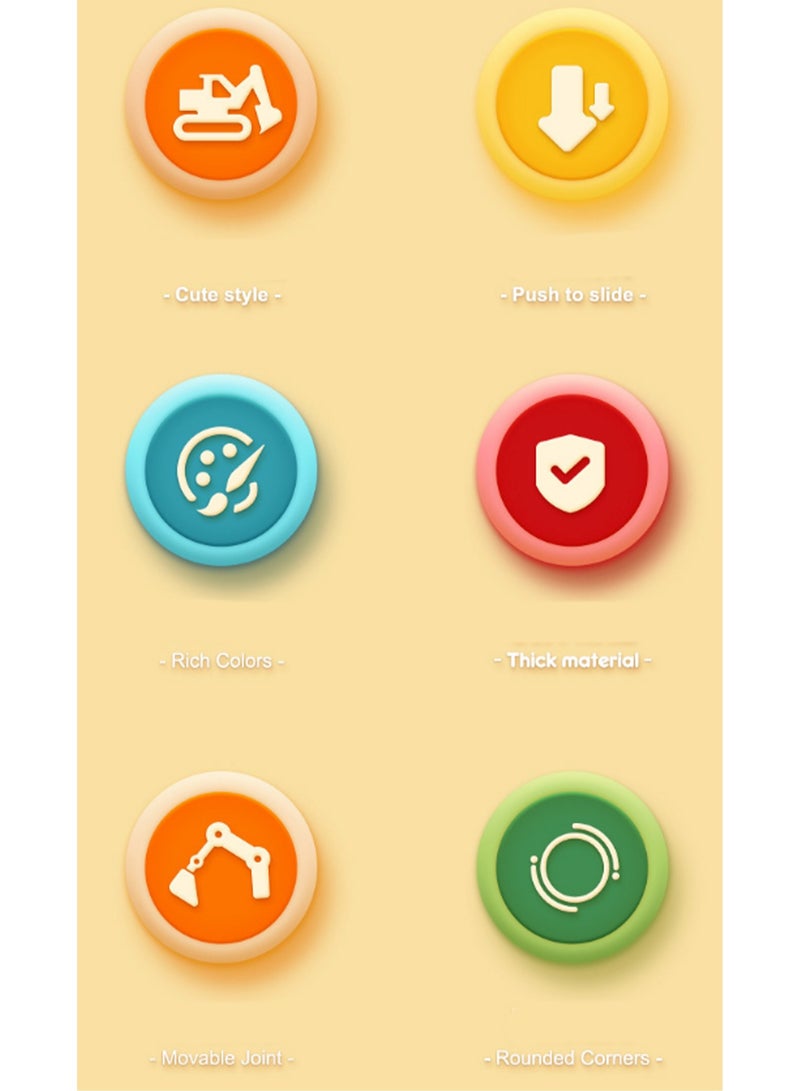 سيارة هندسية صفراء اللون على شكل نمر، سيارة دفع حيوانية، سيارة لعب للأطفال، لا تحتاج إلى بطارية - Image 3