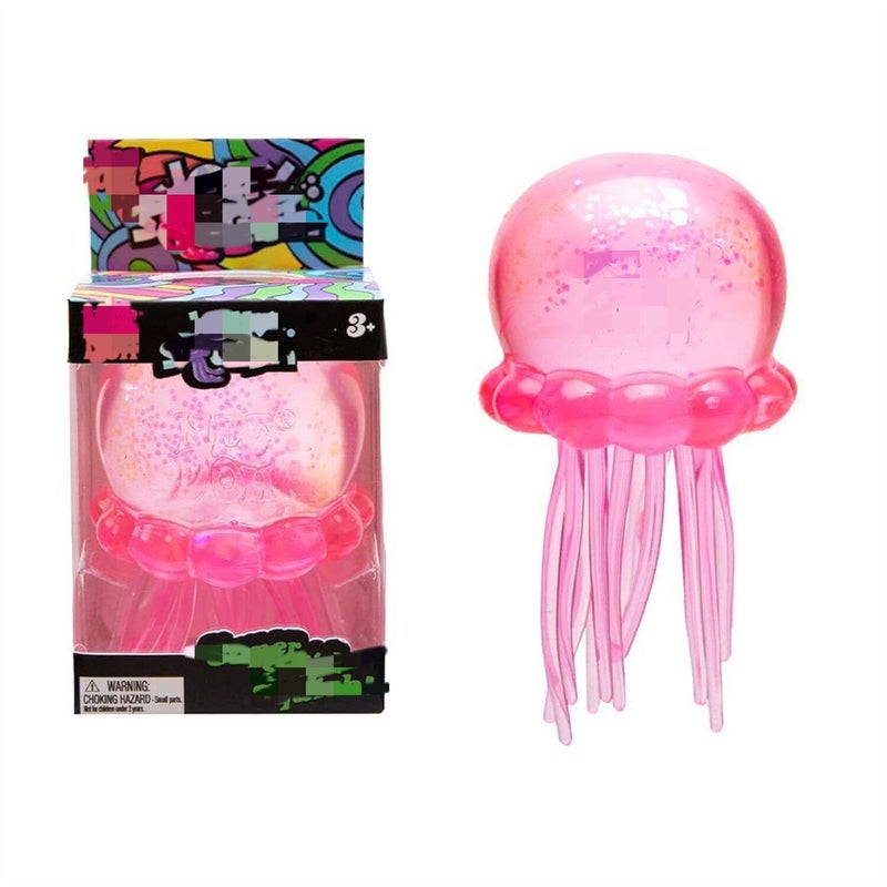 Ultra-Soft Bouncy Squishy Jellyfish Stress Relief Toy - Transparent, Slow-Rebound, Non-Stick, Healing & Trendy