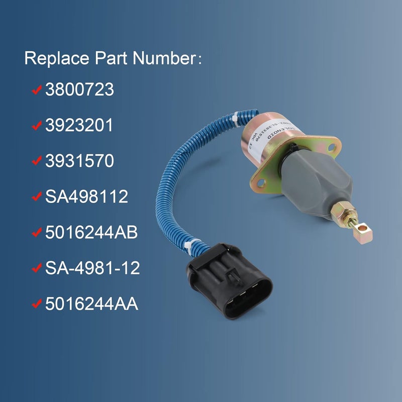 JDMSPEED Generic Fuel Shut Off Solenoid for 94-98 5.9L Dodge Diesel Cummins 3931570 5016244AA - Image 2