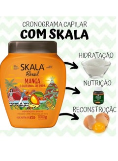 SKALA Skala Hair Treatment Cream (2 in 1) with Mango Extract, Shea Butter and Brazil Nuts for Deep Moisturizing,Shine and Superior Nourishment 1000g  - Image 3