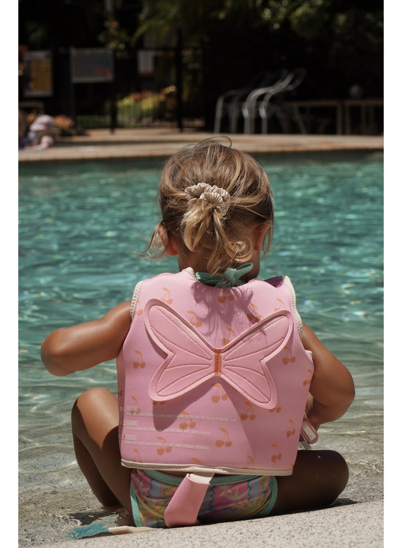 SUNNY LIFE Kids Swim Vest for Ages 2-3 – Cotton Candy Cherry Design, Floatation Jacket for Pool, Toddler Swim Aid for Pool & Beach Safety, Beach & Vacation Use – Adjustable Safety Strap - Image 5
