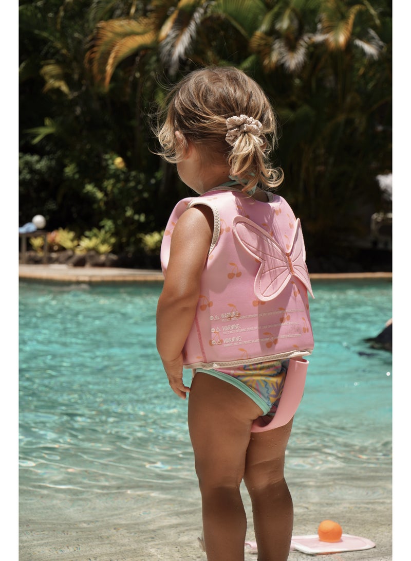 SUNNY LIFE Kids Swim Vest for Ages 2-3 – Cotton Candy Cherry Design, Floatation Jacket for Pool, Toddler Swim Aid for Pool & Beach Safety, Beach & Vacation Use – Adjustable Safety Strap - Image 2
