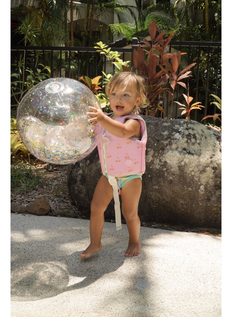 SUNNY LIFE Kids Swim Vest for Ages 2-3 – Cotton Candy Cherry Design, Floatation Jacket for Pool, Toddler Swim Aid for Pool & Beach Safety, Beach & Vacation Use – Adjustable Safety Strap - Image 4