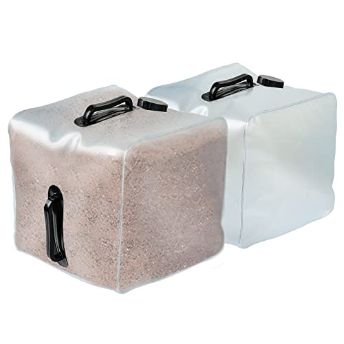 whumsdog 2 Pack Heavy Duty Pool Weight Plastic Sand Bags,Universal Pool Steps Weights for Above Ground Pools,Fillable Ladder Weight Anchor Bag Container for Swimming Entry Systems - Image 1