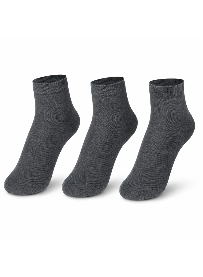 Ampm Kids Cotton-blended Ankle length Socks for Boys and Girls (PACK OF 3) Skin friendly, Lightweight, Ultra-Soft touch, Secure Gentle Grip, Reinforced stitch