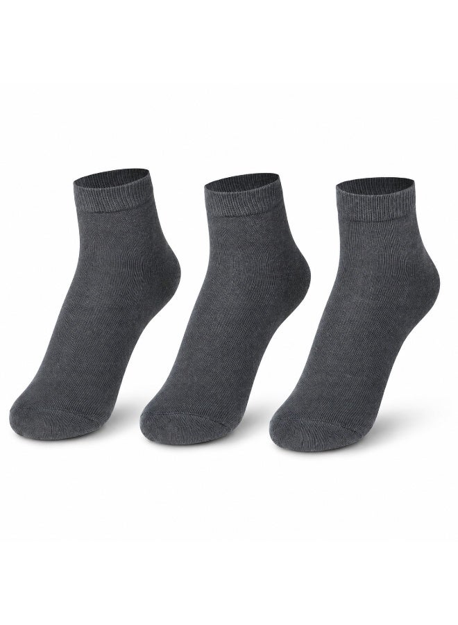 AMPM Kids Cotton-blended Ankle length Socks for Boys and Girls (PACK OF 3) Skin friendly, Lightweight, Ultra-Soft touch, Secure Gentle Grip, Reinforced stitch - Image 1