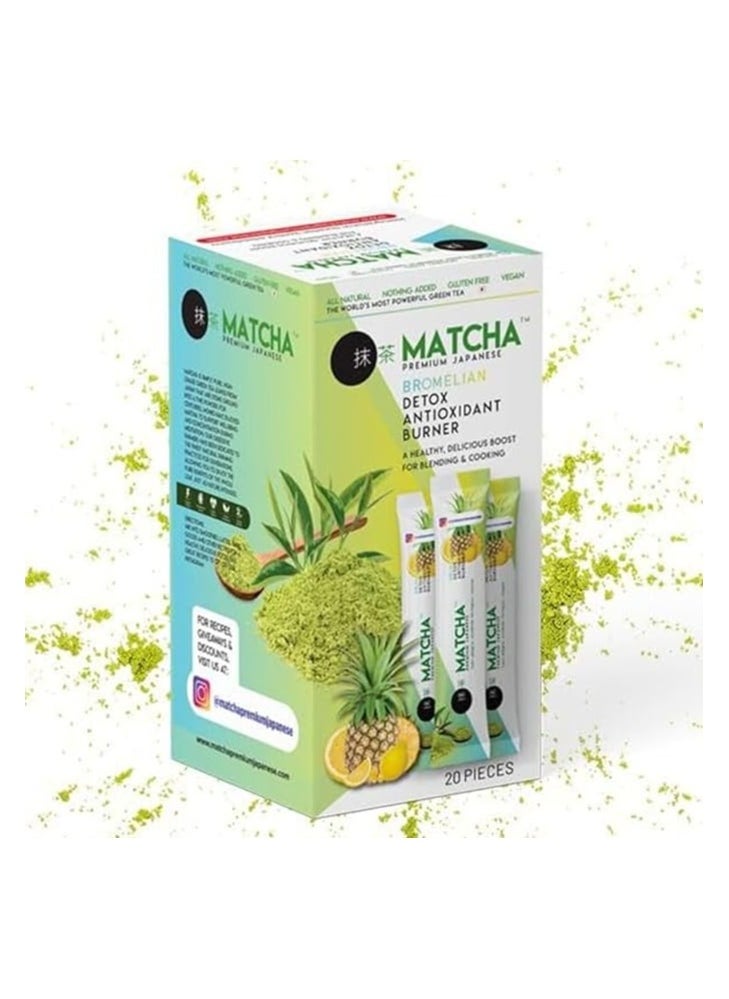 Matcha Premium Japanese Matcha Premium Bromelain Detox Antioxidant Burner Original 20 Pieces  - Image 1
