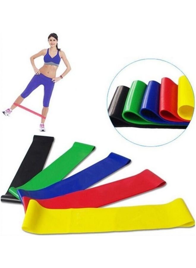 NIBEMINENT Body Building Yoga Stretch Bands Fitness Resistance Belt Rubber Band Elastic Exercise Straps Indoor Sport Gym Pull Up For Fit (5Pcs) - Image 2