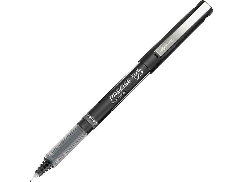 Pilot Precise V5 Rollerball Pens, Extra Fine Point 0.5 mm Black Pens, Black, Pack of 5 - Ideal for School, Journaling & Office Writing - Image 4