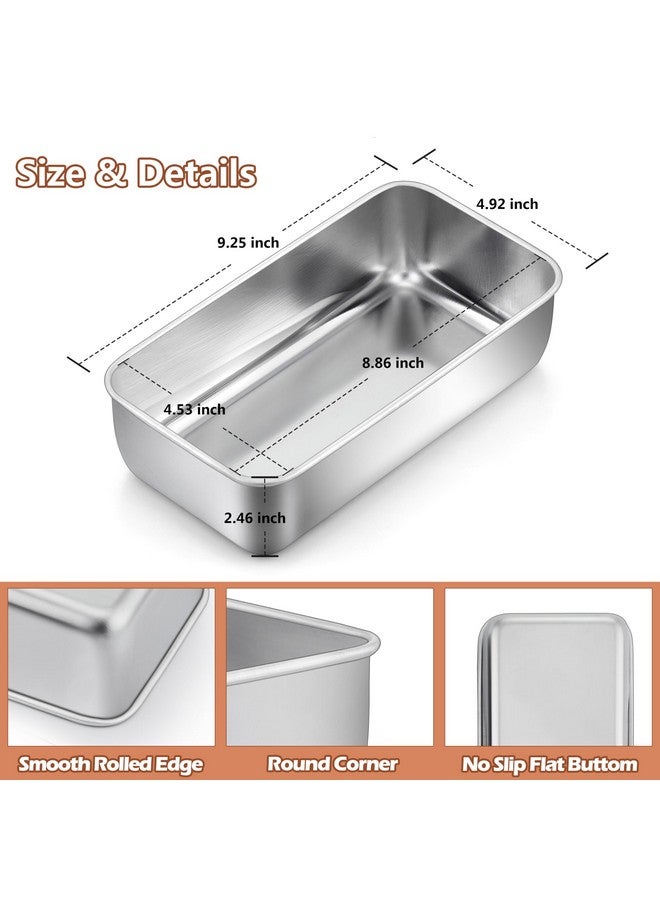 LIANYU 6 Pack Bread Loaf Pans for Baking 9x5, Stainless Steel Meat Bread Baking Pans, Loaf Tin for Homemade Banana Sandwich Sourdough - Image 2