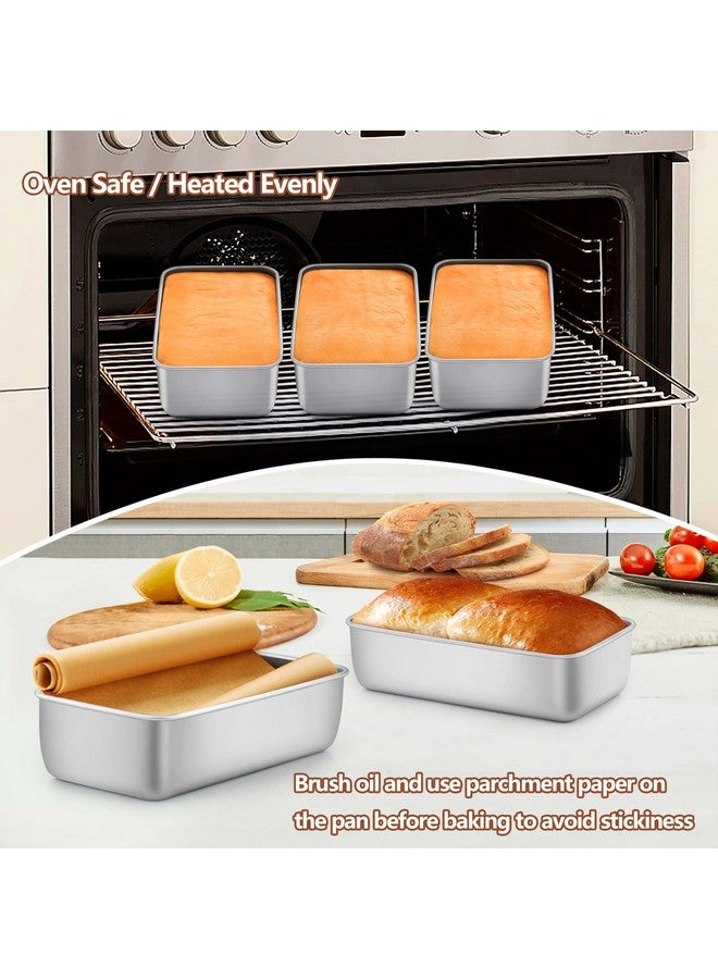 LIANYU 6 Pack Bread Loaf Pans for Baking 9x5, Stainless Steel Meat Bread Baking Pans, Loaf Tin for Homemade Banana Sandwich Sourdough - Image 3