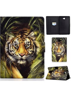 Case For Samsung Galaxy Tab A6 10.1'' 2016 Cover Sm T580 T585 Flip Wallet Folio Stand Case Smart Cover With Auto Sleep Wake Function For Galaxy Tab A 10.1 Inch 2016 Tablet Bush Tiger